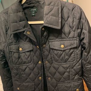 J.Crew Black Quilted Coat